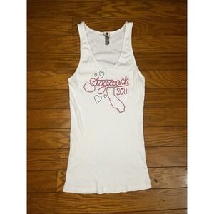 Stagecoach 2011 Women's White Tank Top Size Large Made In USA